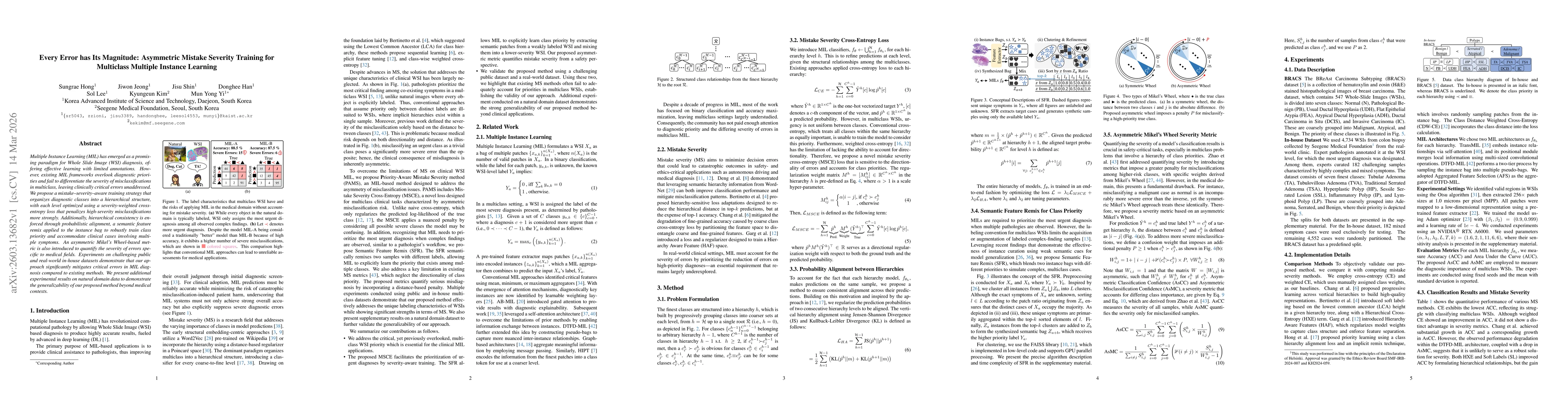 Thumbnail for Every Error has Its Magnitude: Asymmetric Mistake Severity Training for Multiclass Multiple Instance Learning