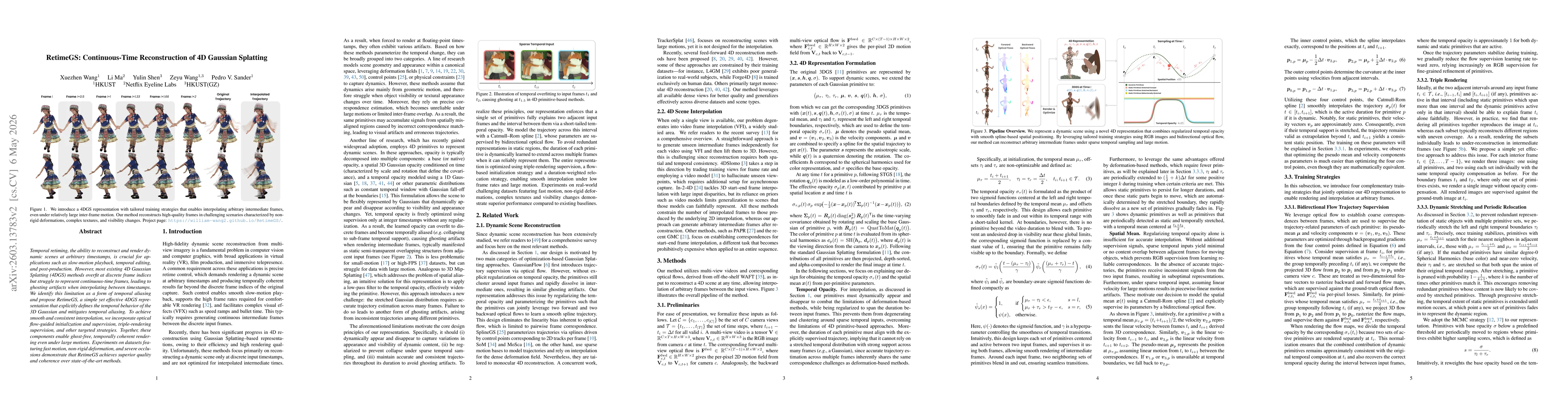 Thumbnail for RetimeGS: Continuous-Time Reconstruction of 4D Gaussian Splatting