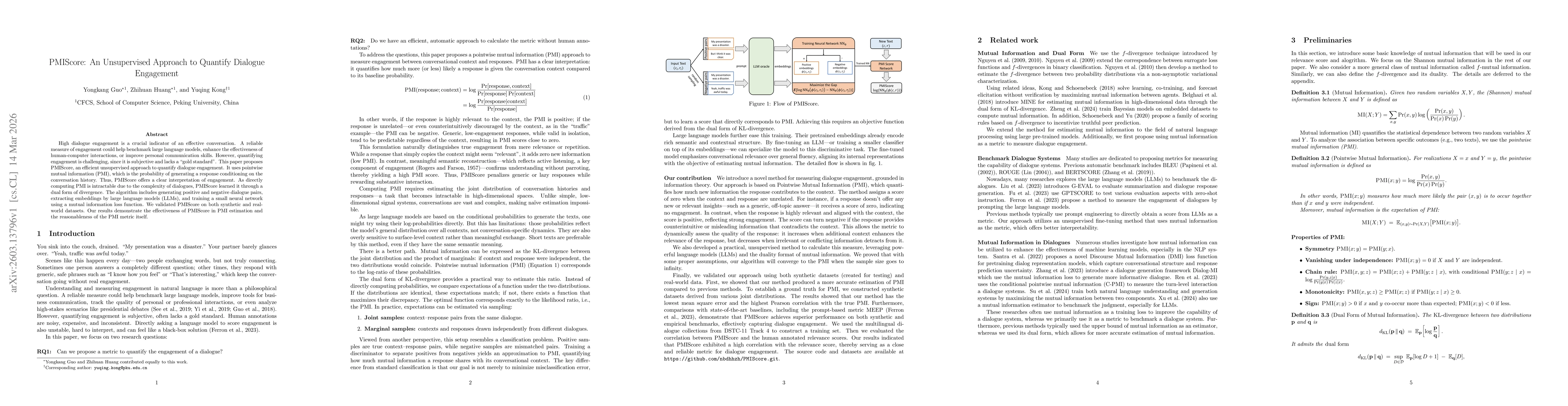 Thumbnail for PMIScore: An Unsupervised Approach to Quantify Dialogue Engagement