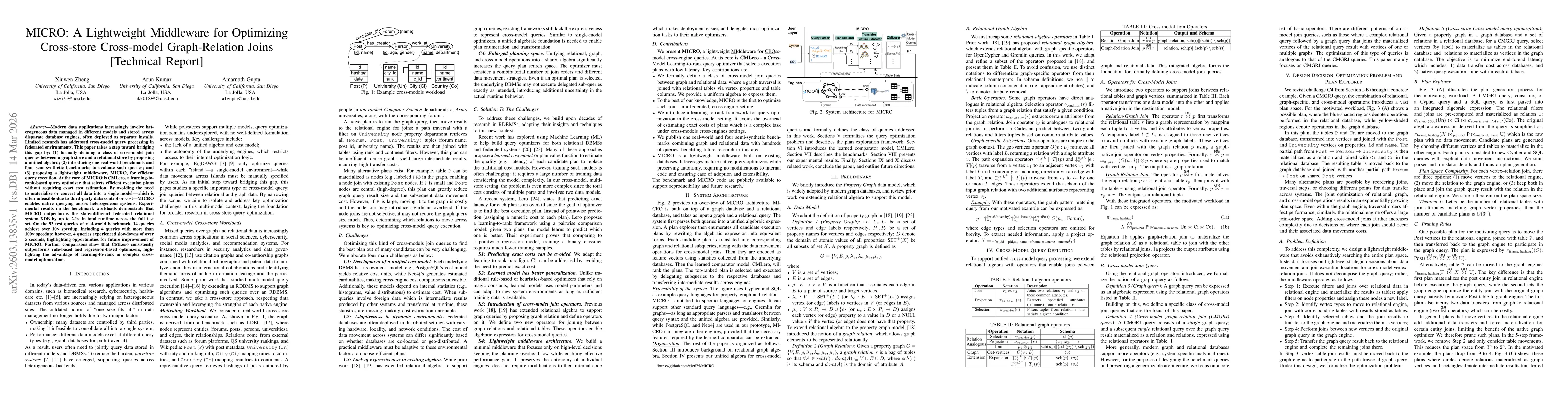 Thumbnail for MICRO: A Lightweight Middleware for Optimizing Cross-store Cross-model Graph-Relation Joins [Technical Report]