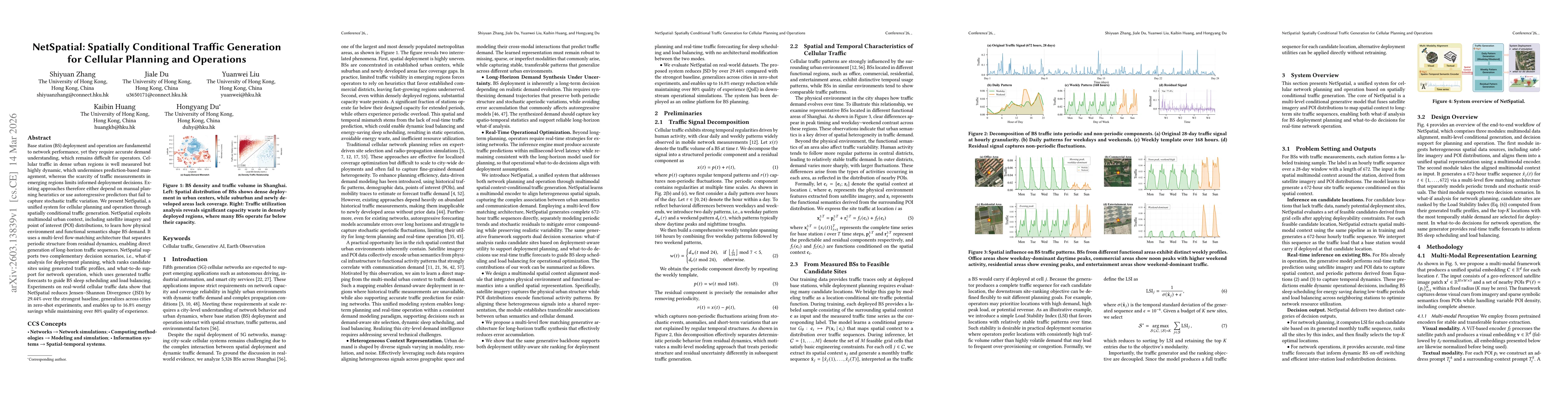 Thumbnail for NetSpatial: Spatially Conditional Traffic Generation for Cellular Planning and Operations