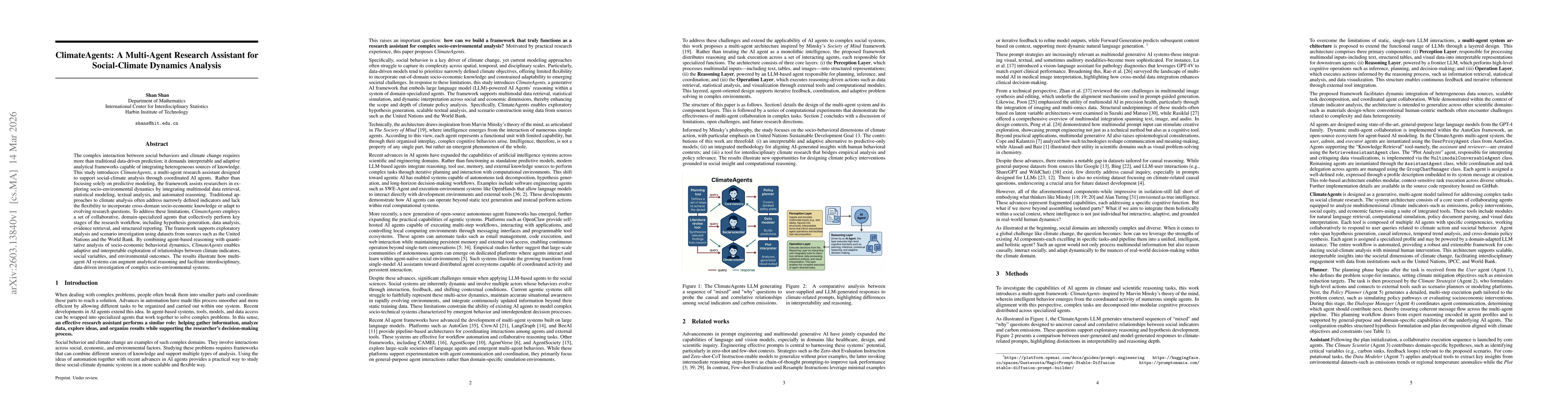 Thumbnail for ClimateAgents: A Multi-Agent Research Assistant for Social-Climate Dynamics Analysis