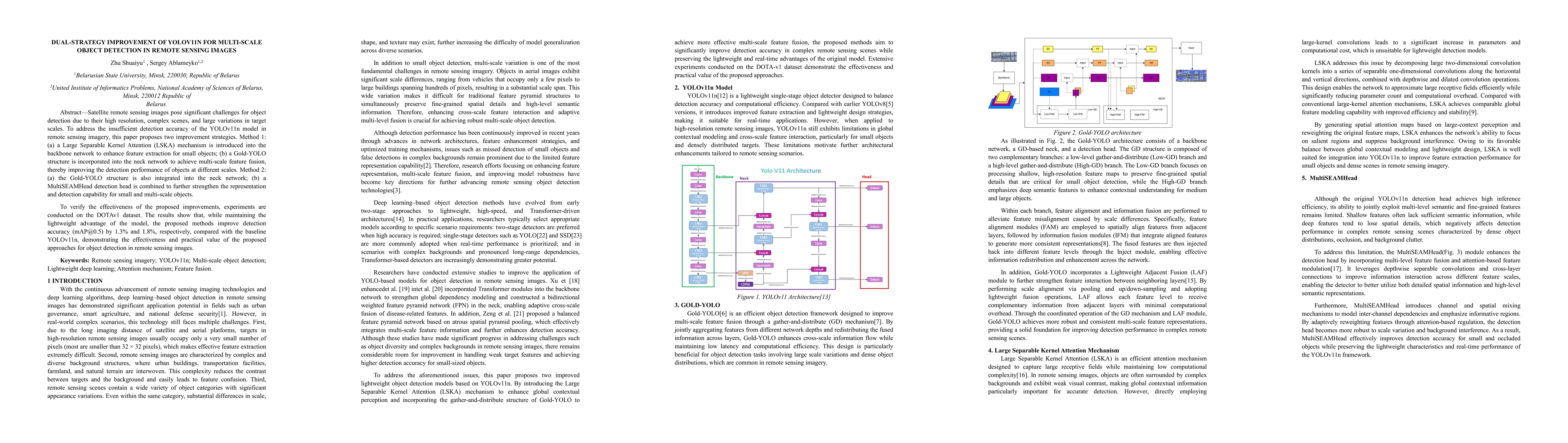 Thumbnail for Dual-Strategy Improvement of YOLOv11n for Multi-Scale Object Detection in Remote Sensing Images