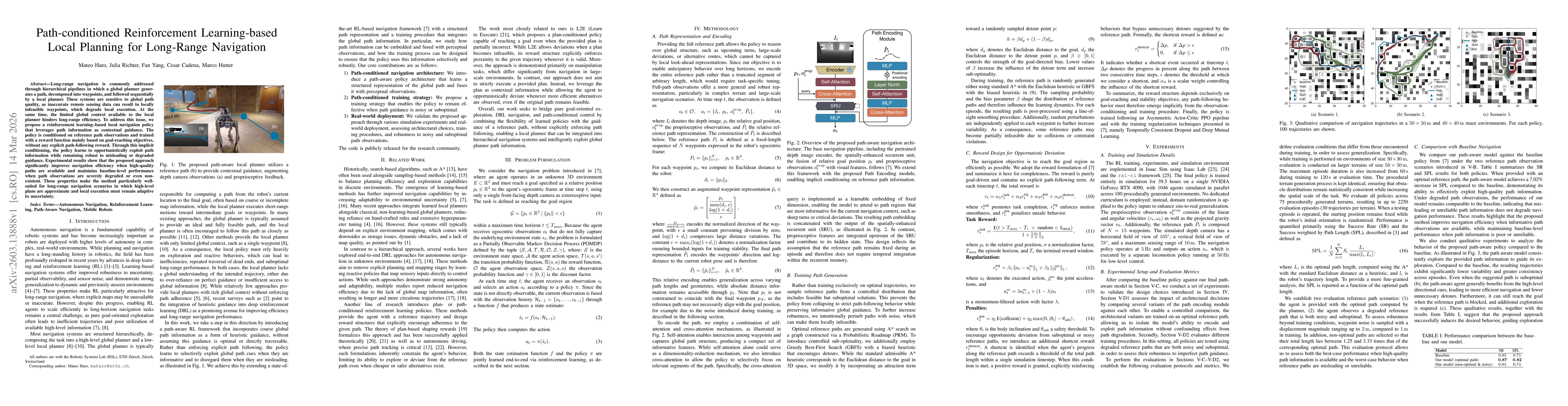 Thumbnail for Path-conditioned Reinforcement Learning-based Local Planning for Long-Range Navigation