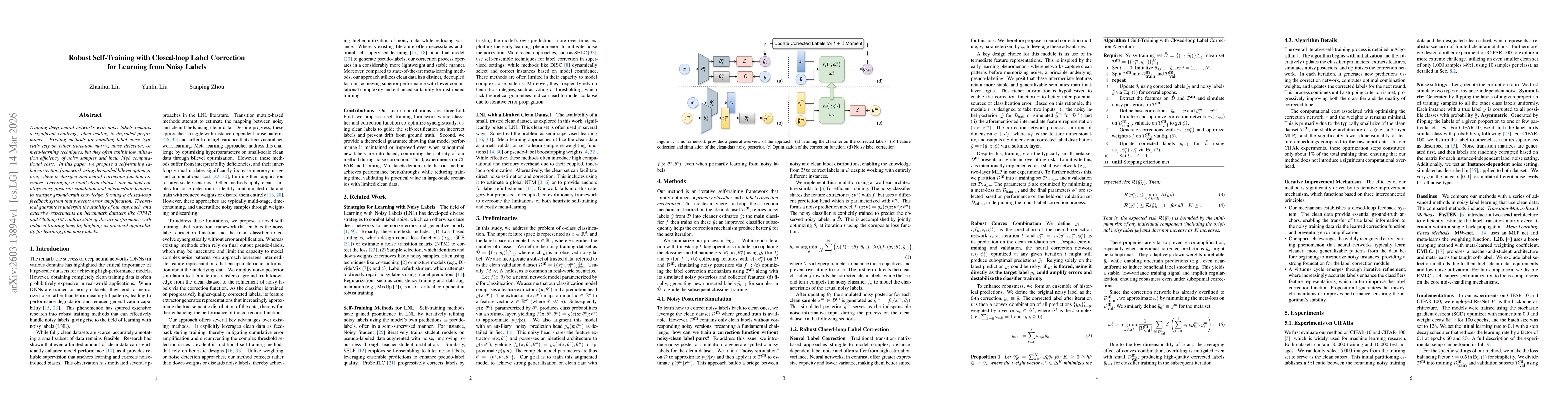 Thumbnail for Robust Self-Training with Closed-loop Label Correction for Learning from Noisy Labels