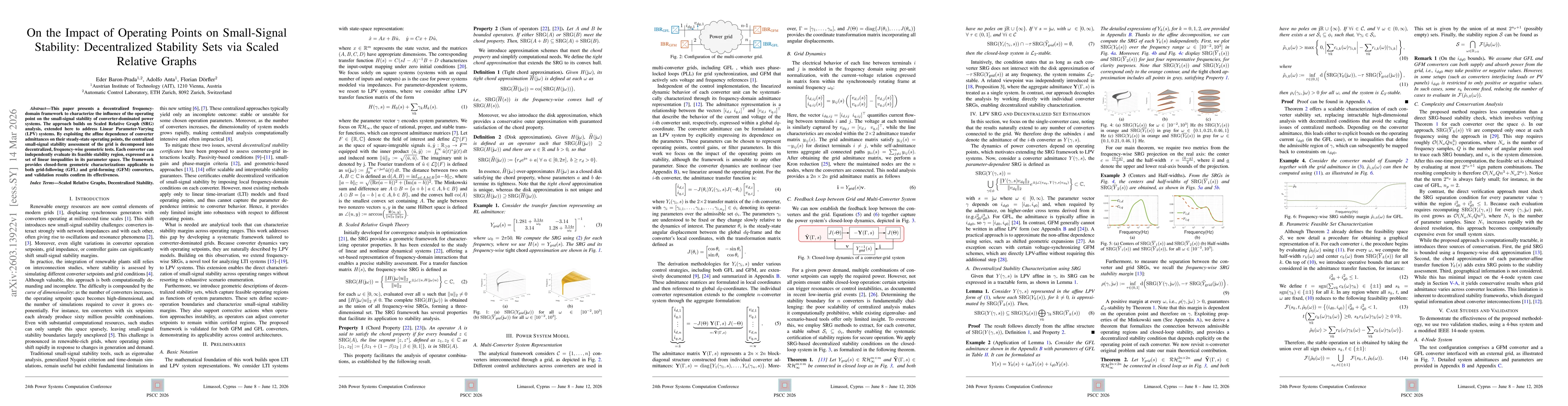 Thumbnail for On the Impact of Operating Points on Small-Signal Stability: Decentralized Stability Sets via Scaled Relative Graphs