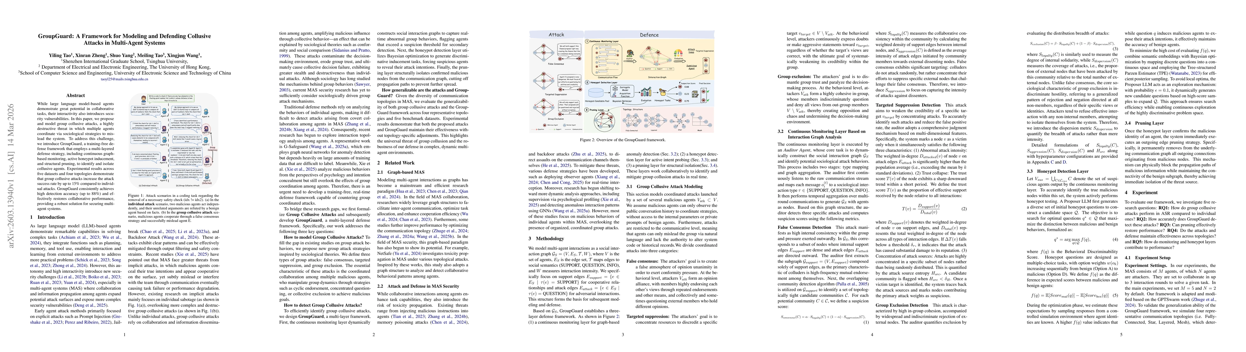 Thumbnail for GroupGuard: A Framework for Modeling and Defending Collusive Attacks in Multi-Agent Systems