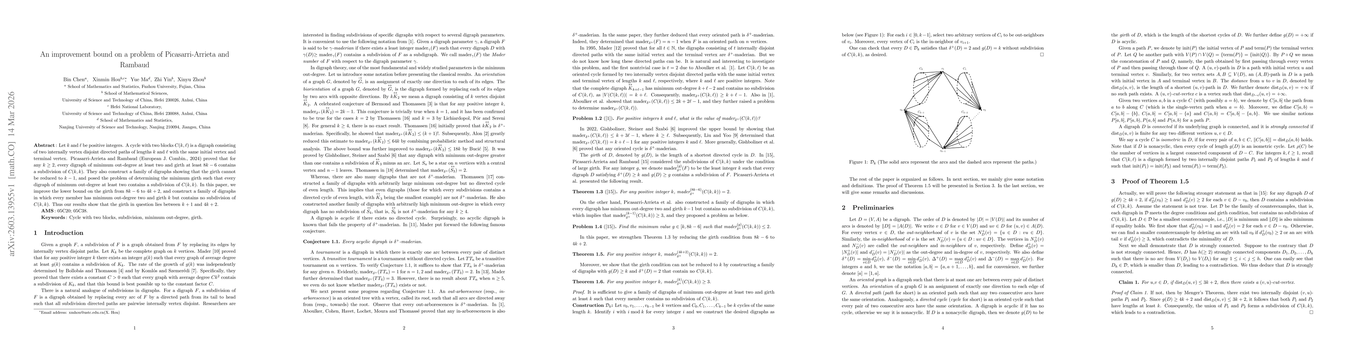 Thumbnail for An improvement bound on a problem of Picasarri-Arrieta and Rambaud