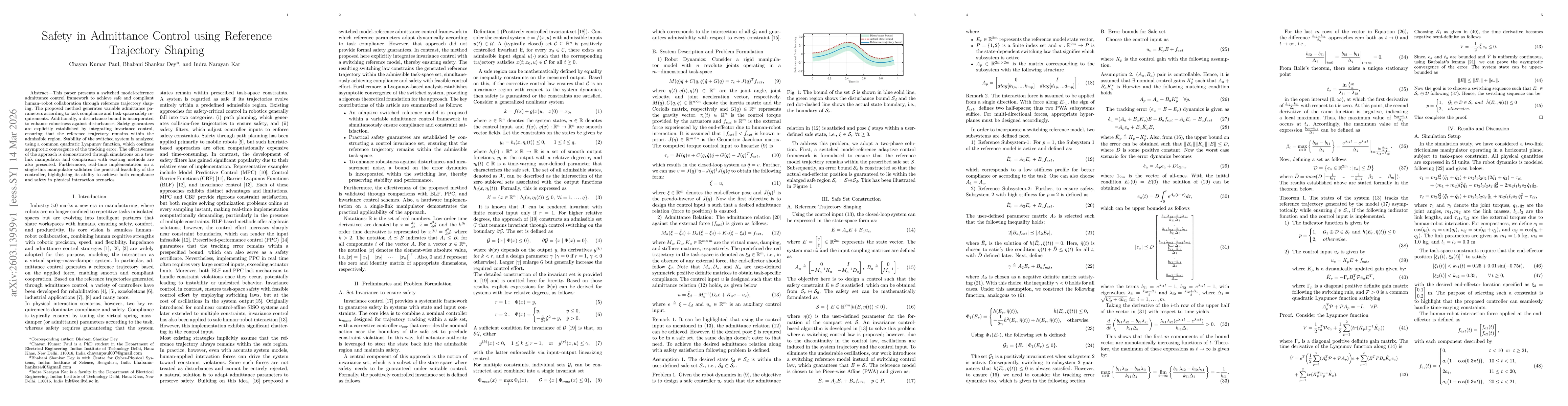 Thumbnail for Safety in Admittance Control using Reference Trajectory Shaping