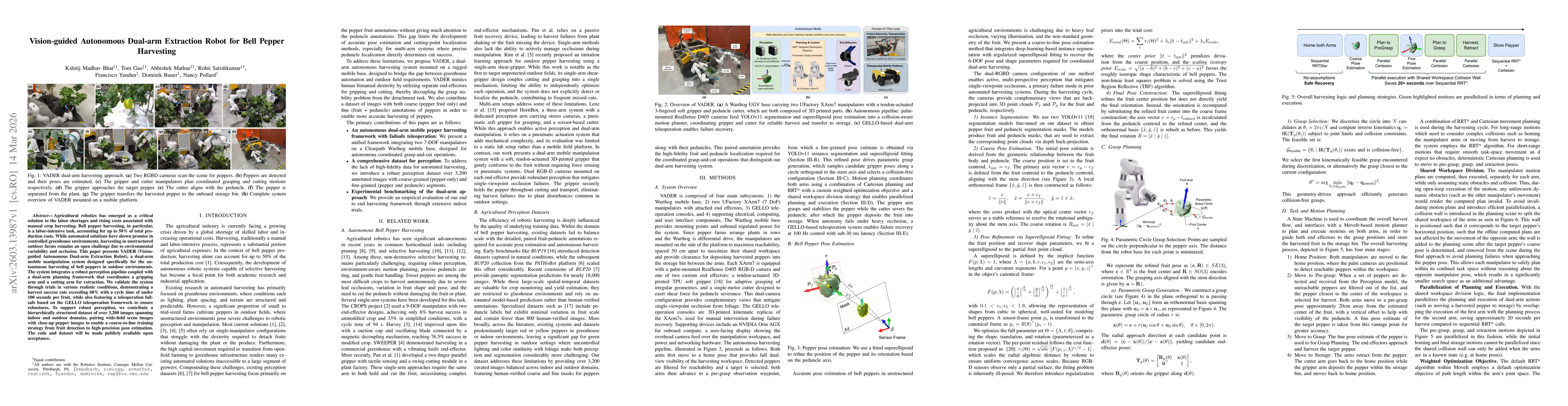 Thumbnail for Vision-guided Autonomous Dual-arm Extraction Robot for Bell Pepper Harvesting