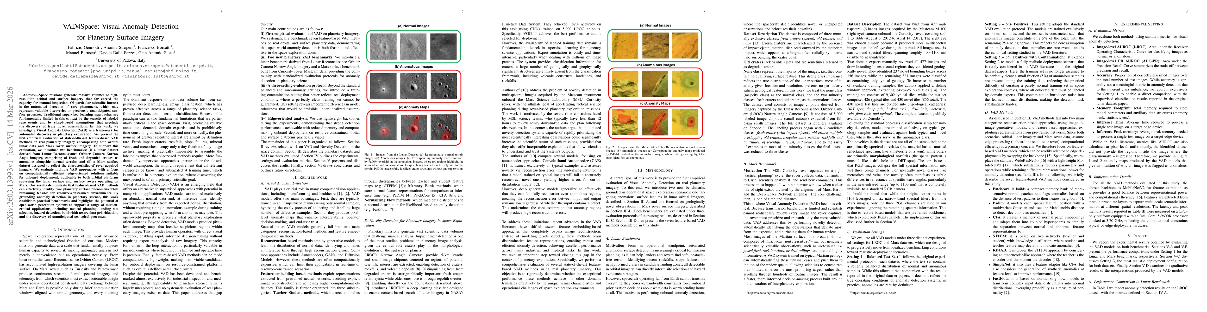 Thumbnail for VAD4Space: Visual Anomaly Detection for Planetary Surface Imagery