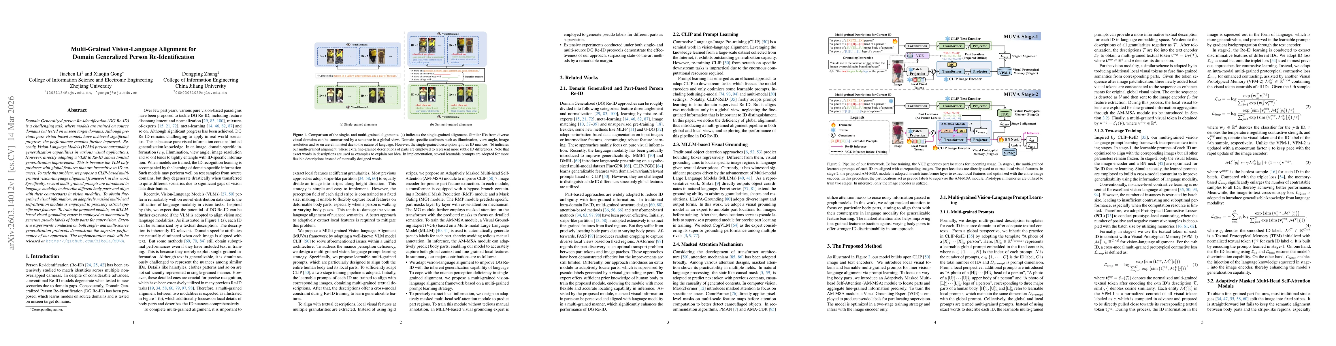 Thumbnail for Multi-Grained Vision-Language Alignment for Domain Generalized Person Re-Identification