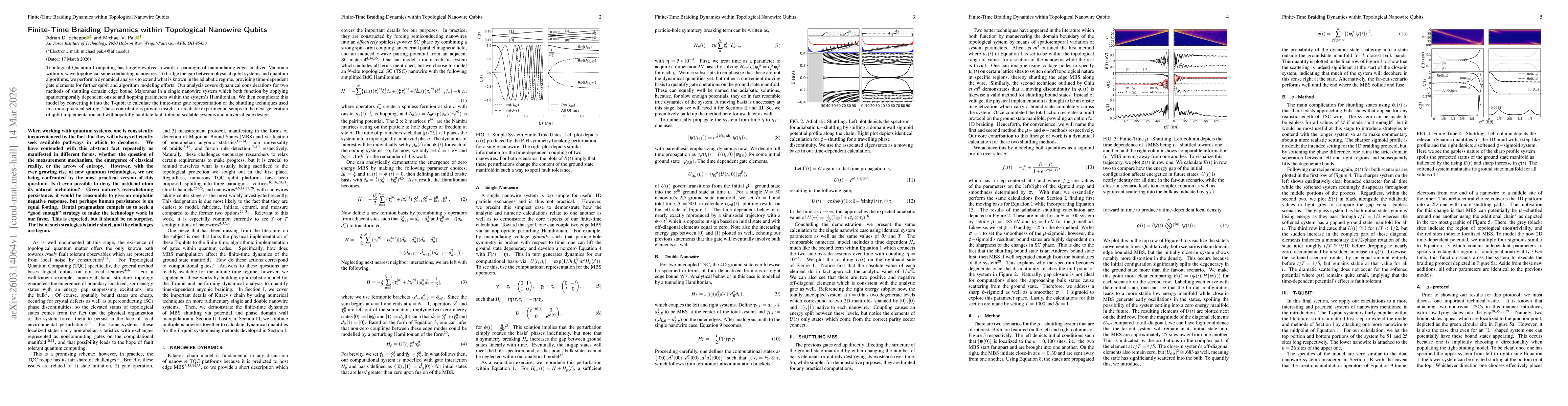 Thumbnail for Finite-Time Braiding Dynamics within Topological Nanowire Qubits