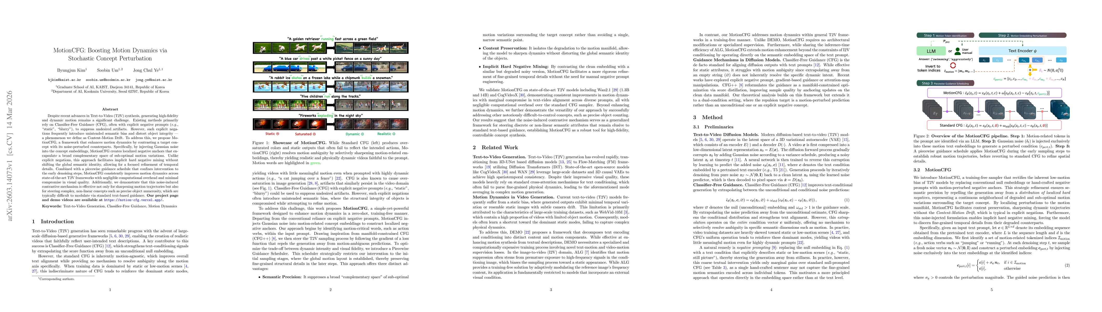 Thumbnail for MotionCFG: Boosting Motion Dynamics via Stochastic Concept Perturbation