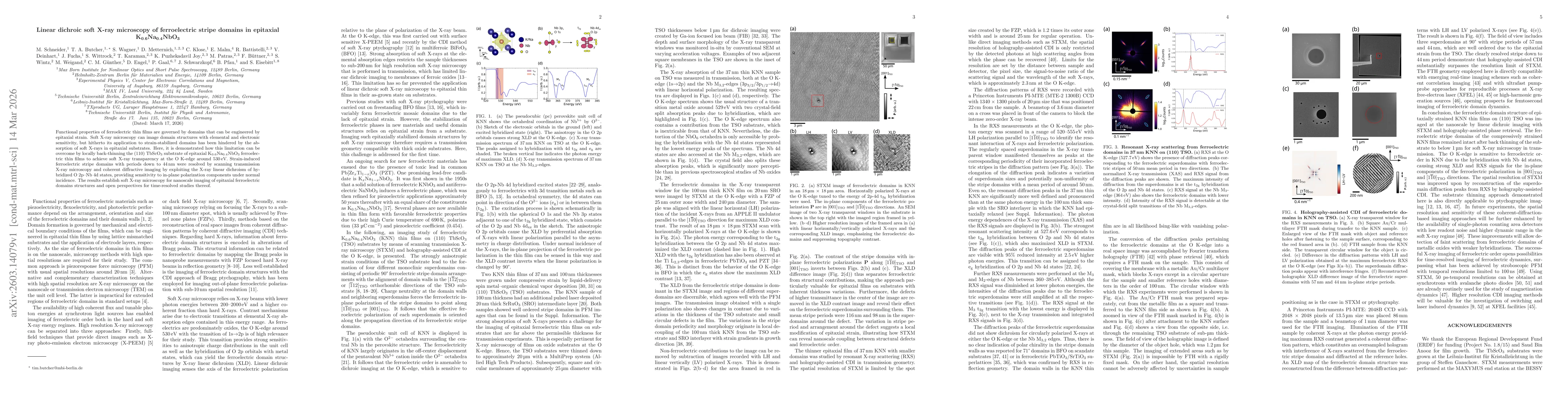 Thumbnail for Linear dichroic soft X-ray microscopy of ferroelectric stripe domains in epitaxial K$_\mathbf{0.6}$Na$_\mathbf{0.4}$NbO$_\mathbf{3}$