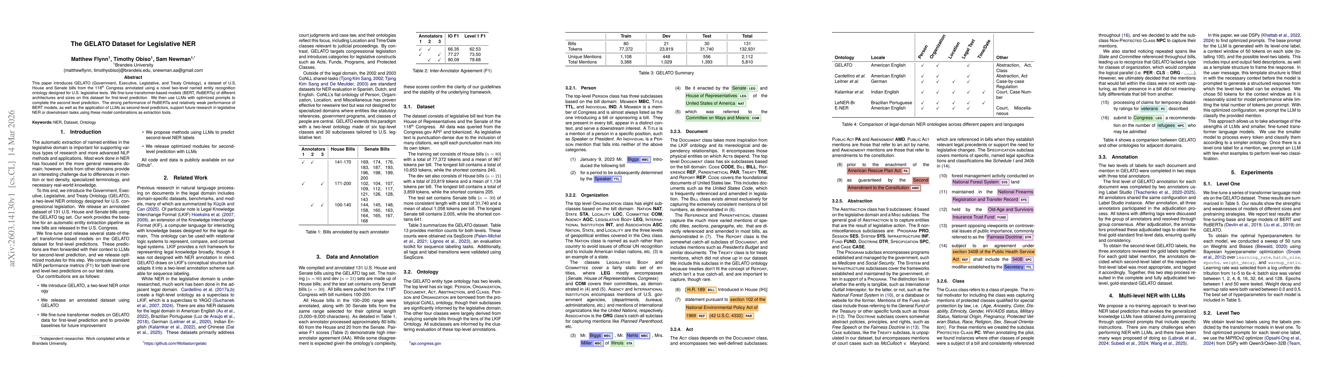 Thumbnail for The GELATO Dataset for Legislative NER