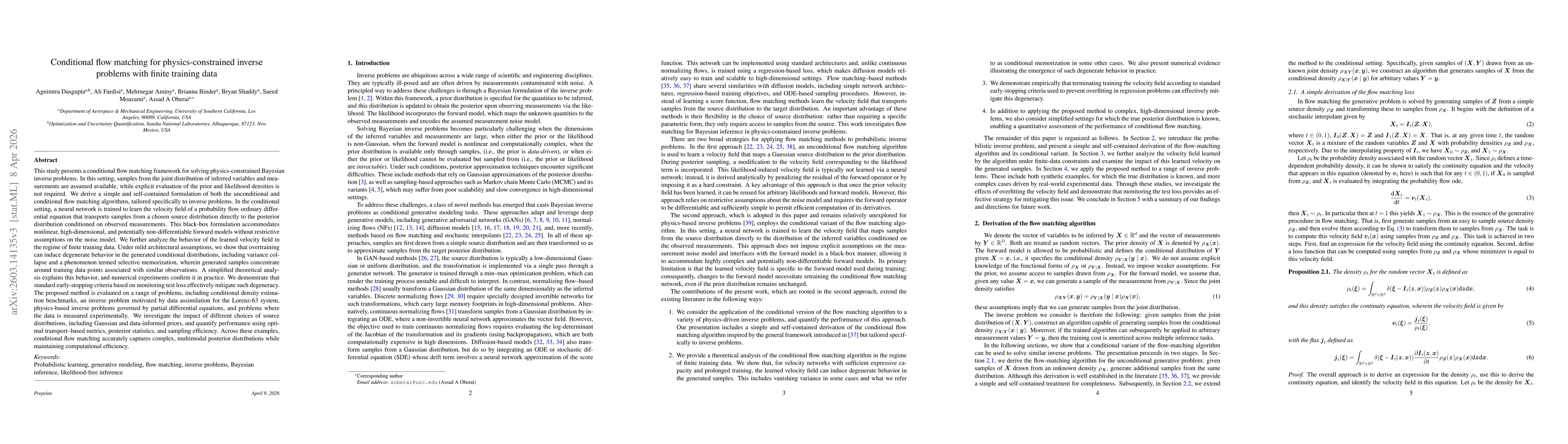 Thumbnail for Solving physics-constrained inverse problems with conditional flow matching