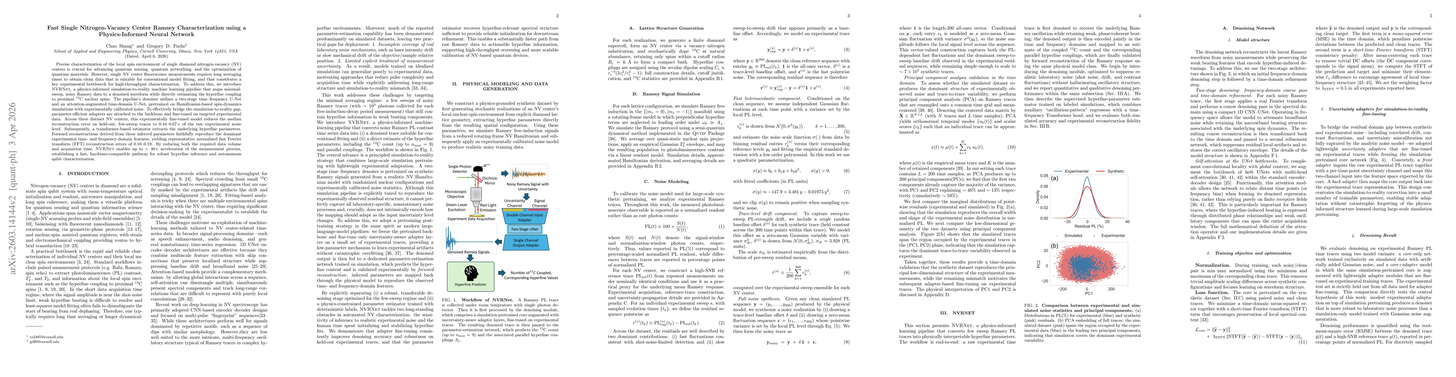 Thumbnail for NVRNet: Deep Learning Model for Fast Nitrogen Vacancy Characterization under Room Temperature