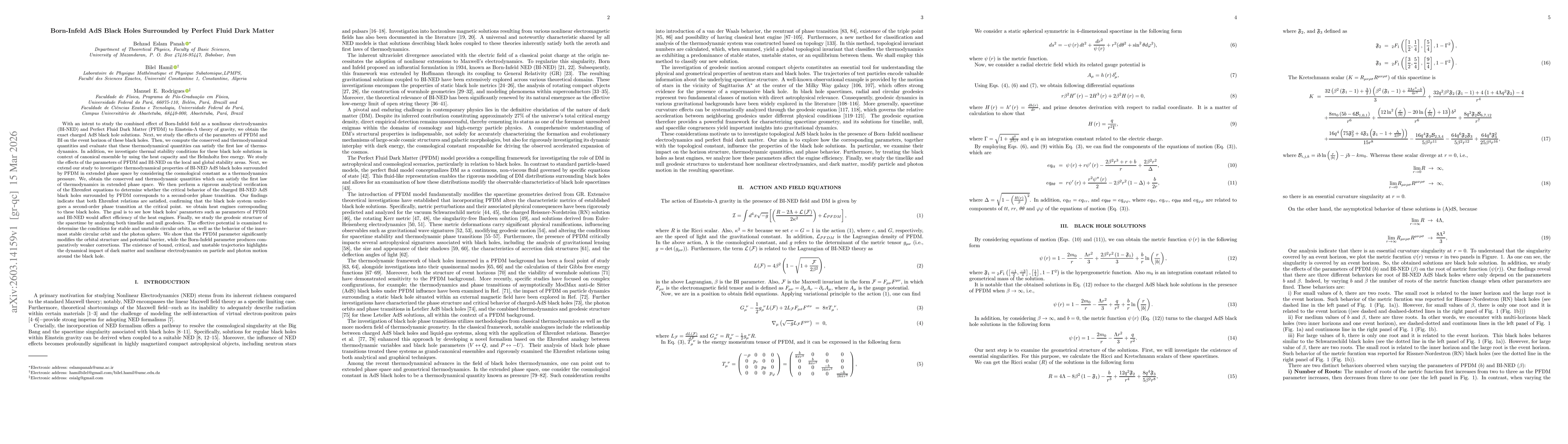 Thumbnail for Born-Infeld AdS Black Holes Surrounded by Perfect Fluid Dark Matter