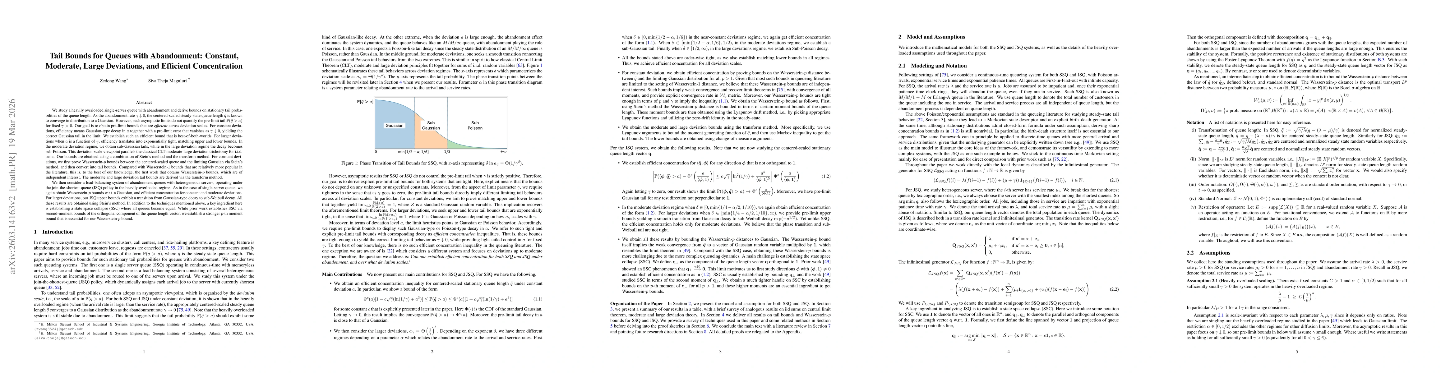 Thumbnail for Tail Bounds for Queues with Abandonment: Constant, Moderate, Large Deviations, and Efficient Concentration