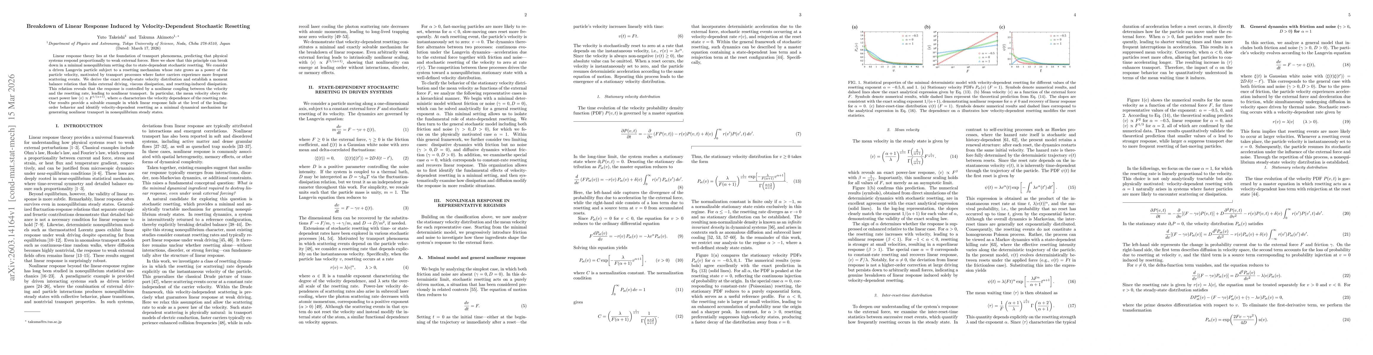 Thumbnail for Breakdown of Linear Response Induced by Velocity-Dependent Stochastic Resetting
