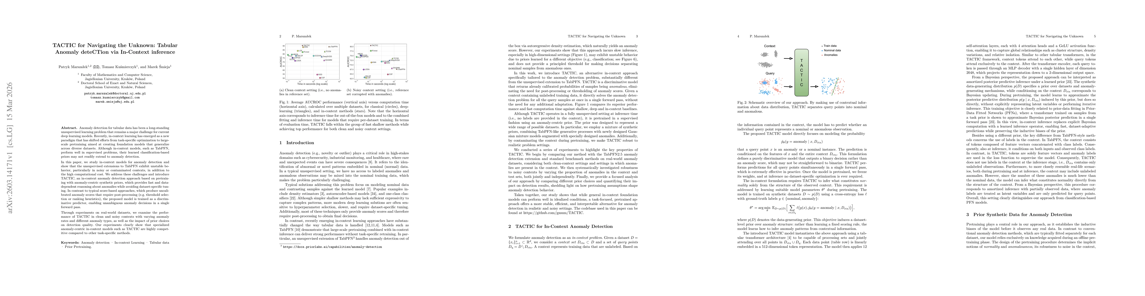 Thumbnail for TACTIC for Navigating the Unknown: Tabular Anomaly deteCTion via In-Context inference