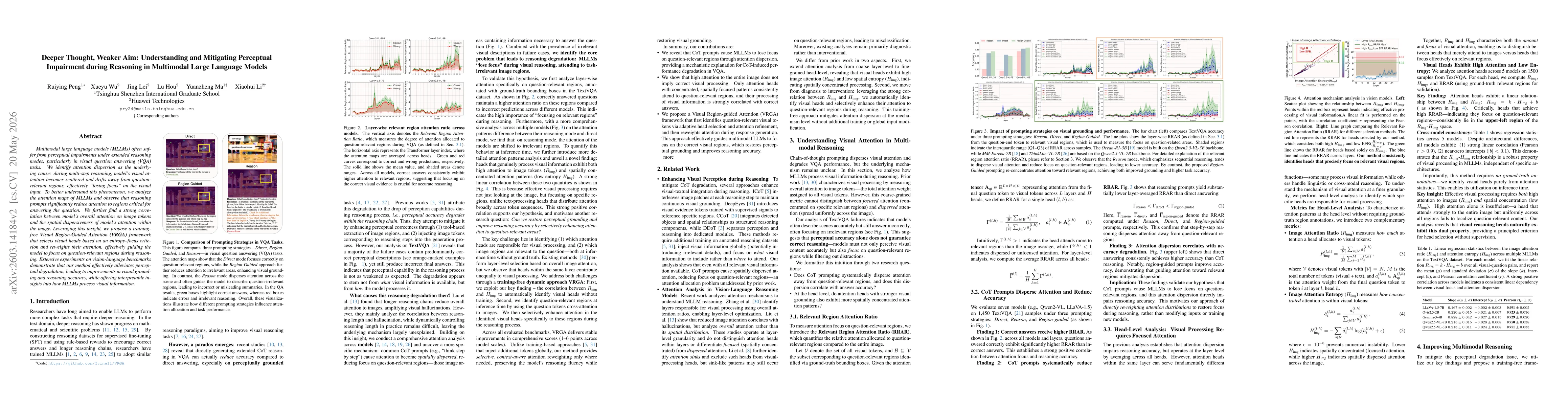 Thumbnail for Deeper Thought, Weaker Aim: Understanding and Mitigating Perceptual Impairment during Reasoning in Multimodal Large Language Models