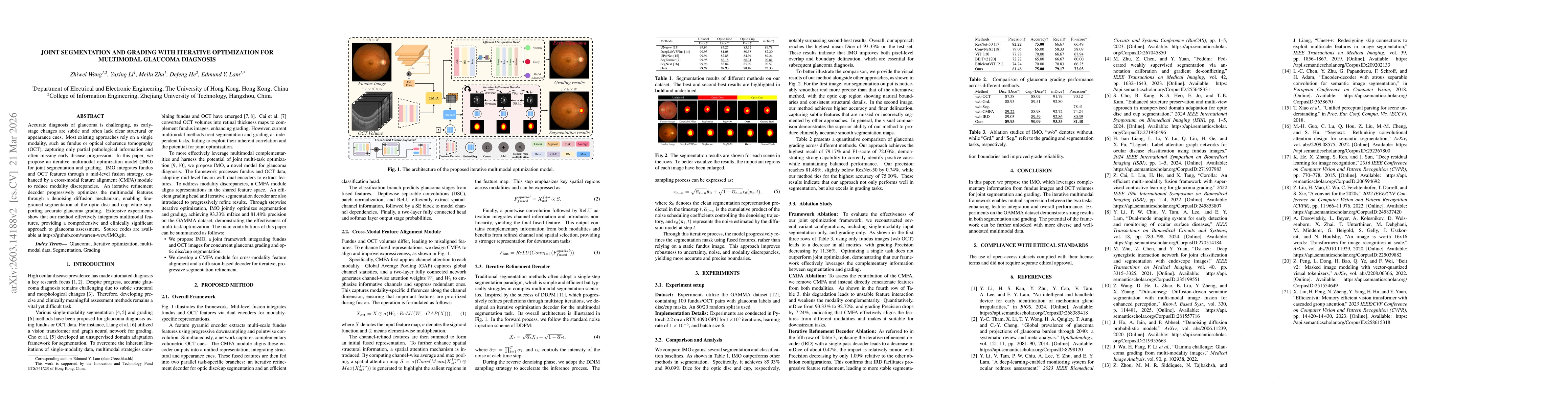 Thumbnail for Joint Segmentation and Grading with Iterative Optimization for Multimodal Glaucoma Diagnosis