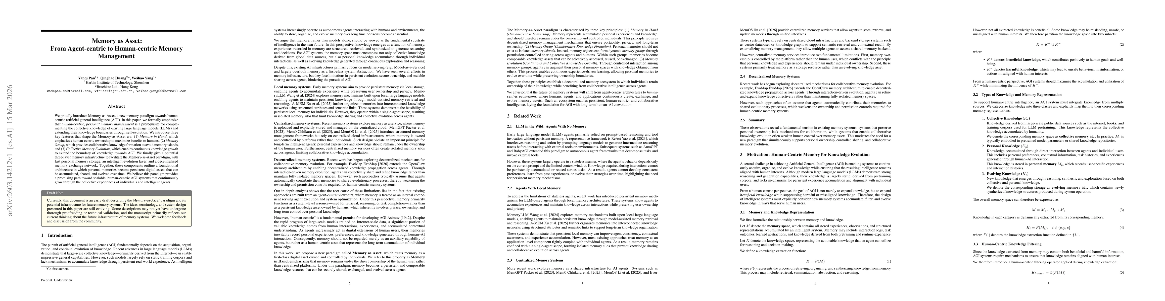 Thumbnail for Memory as Asset: From Agent-centric to Human-centric Memory Management