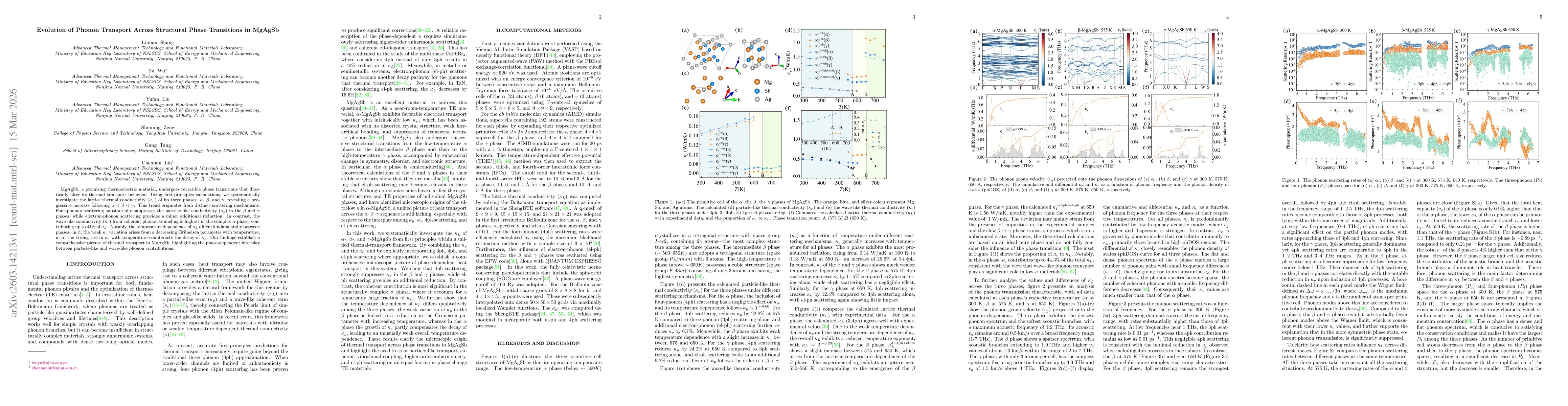 Thumbnail for Evolution of Phonon Transport Across Structural Phase Transitions in MgAgSb