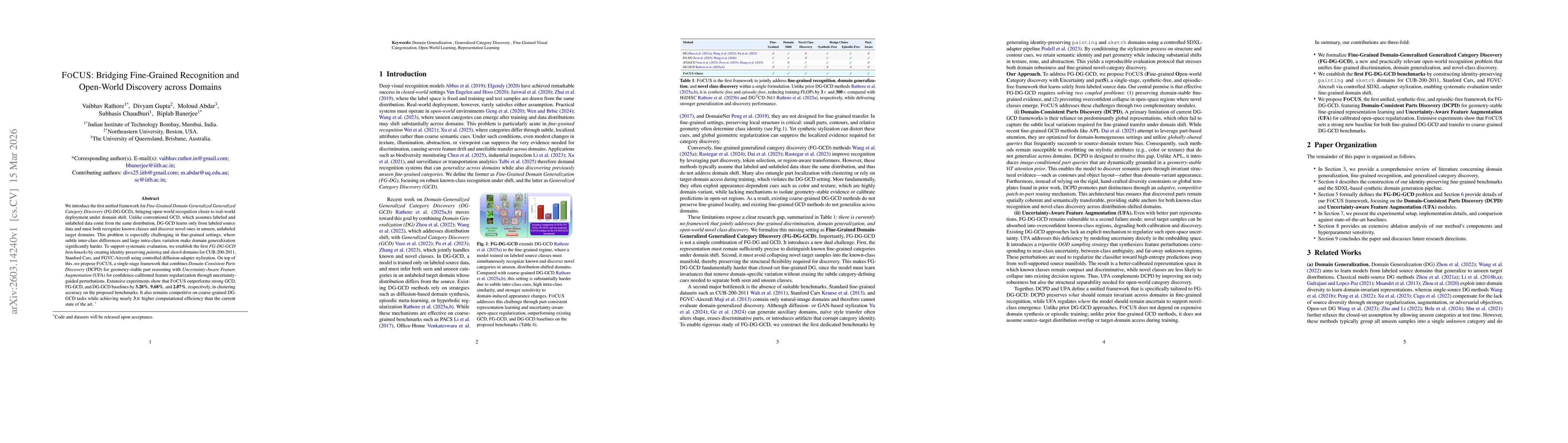 Thumbnail for FOCUS: Bridging Fine-Grained Recognition and Open-World Discovery across Domains