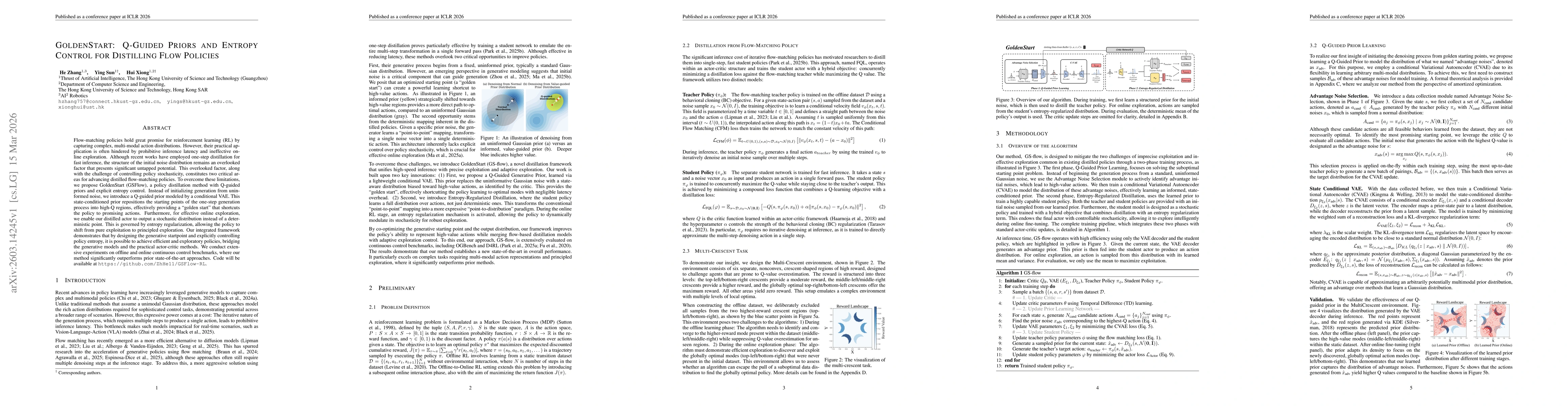 Thumbnail for GoldenStart: Q-Guided Priors and Entropy Control for Distilling Flow Policies
