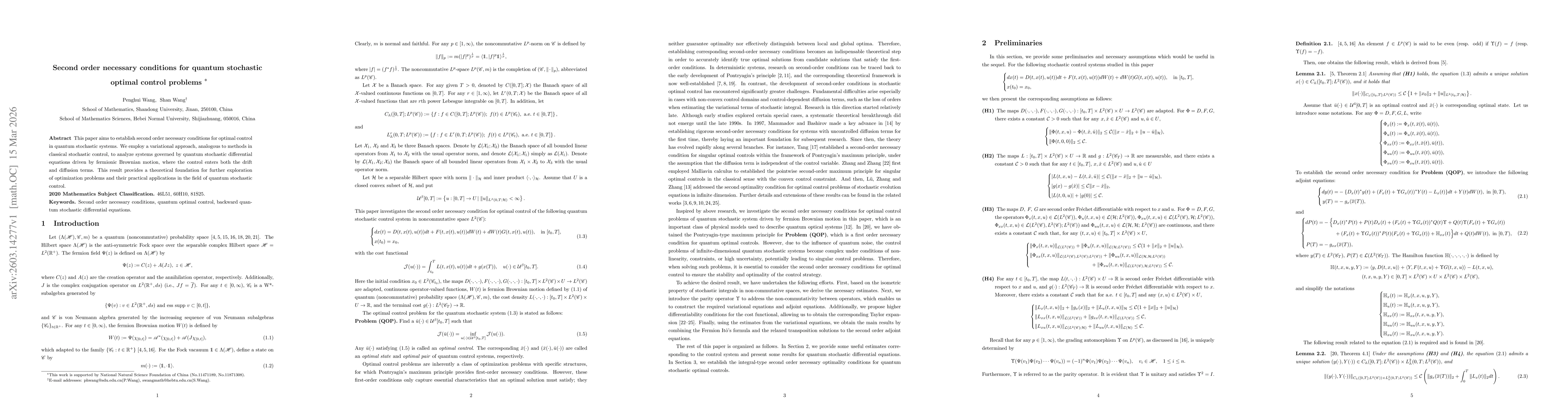 Thumbnail for Second order necessary conditions for quantum stochastic optimal control problems