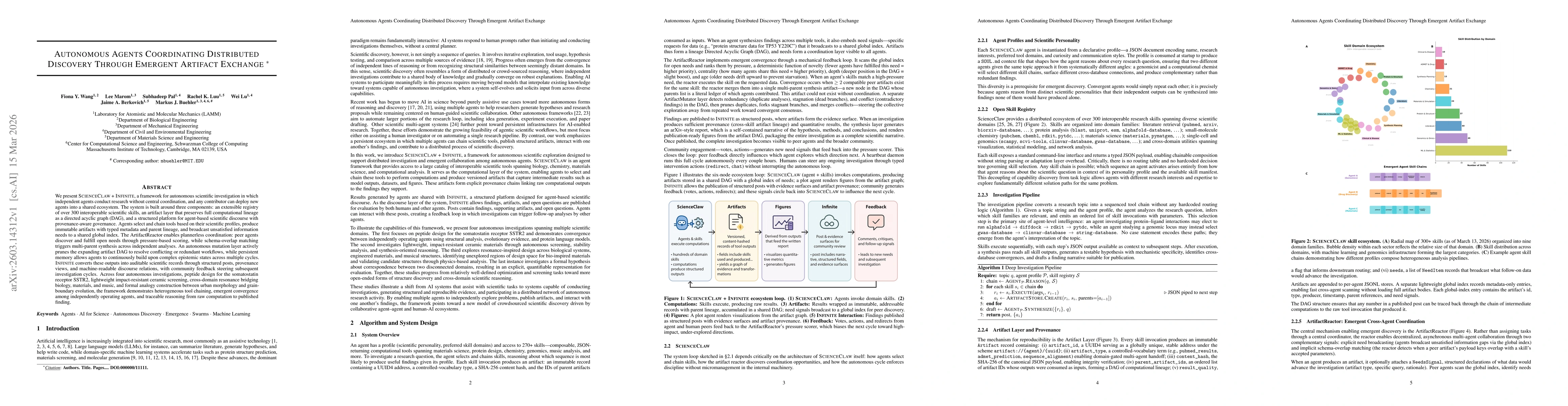 Thumbnail for Autonomous Agents Coordinating Distributed Discovery Through Emergent Artifact Exchange