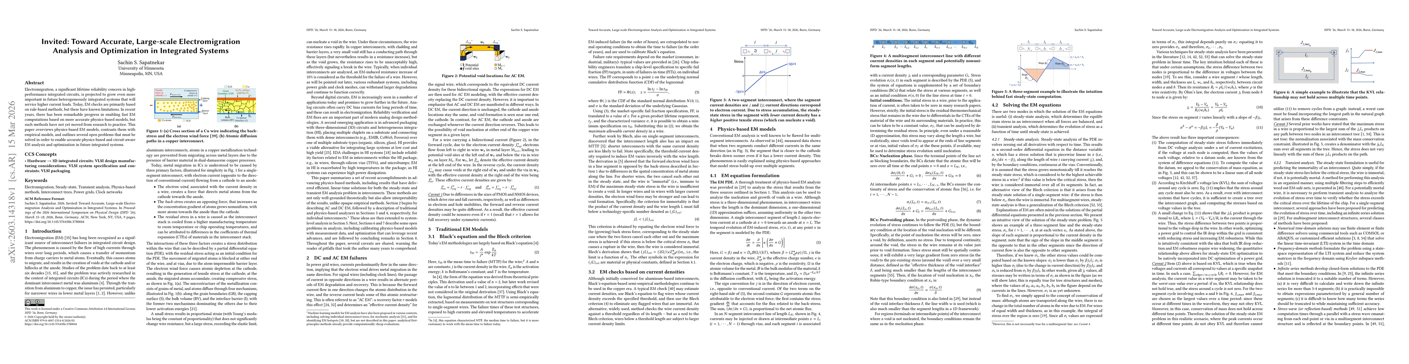 Thumbnail for Invited: Toward Accurate, Large-scale Electromigration Analysis and Optimization in Integrated Systems