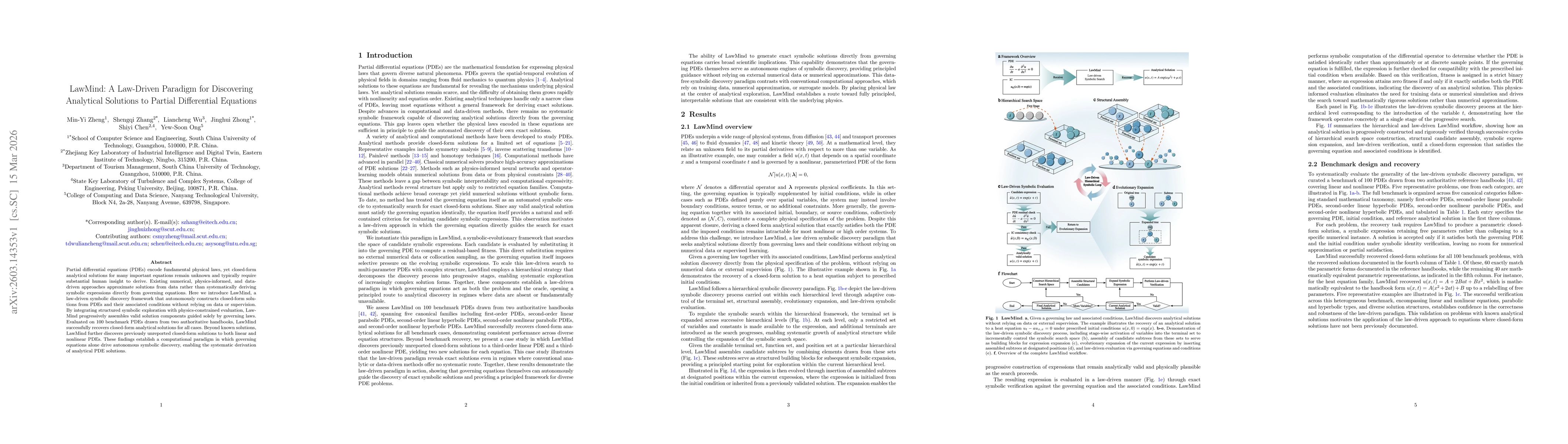 Thumbnail for LawMind: A Law-Driven Paradigm for Discovering Analytical Solutions to Partial Differential Equations