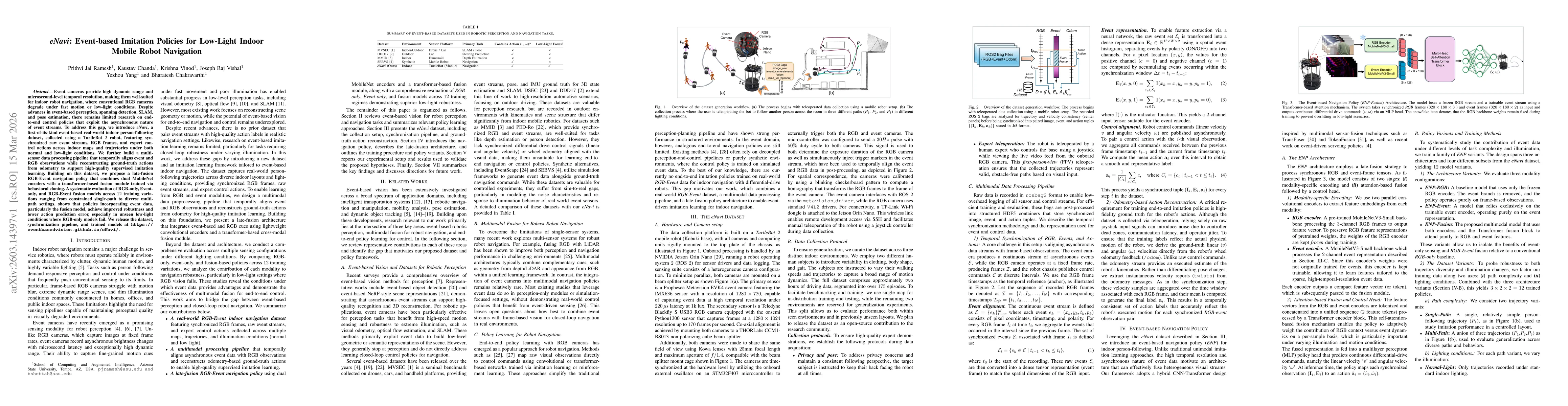 Thumbnail for eNavi: Event-based Imitation Policies for Low-Light Indoor Mobile Robot Navigation