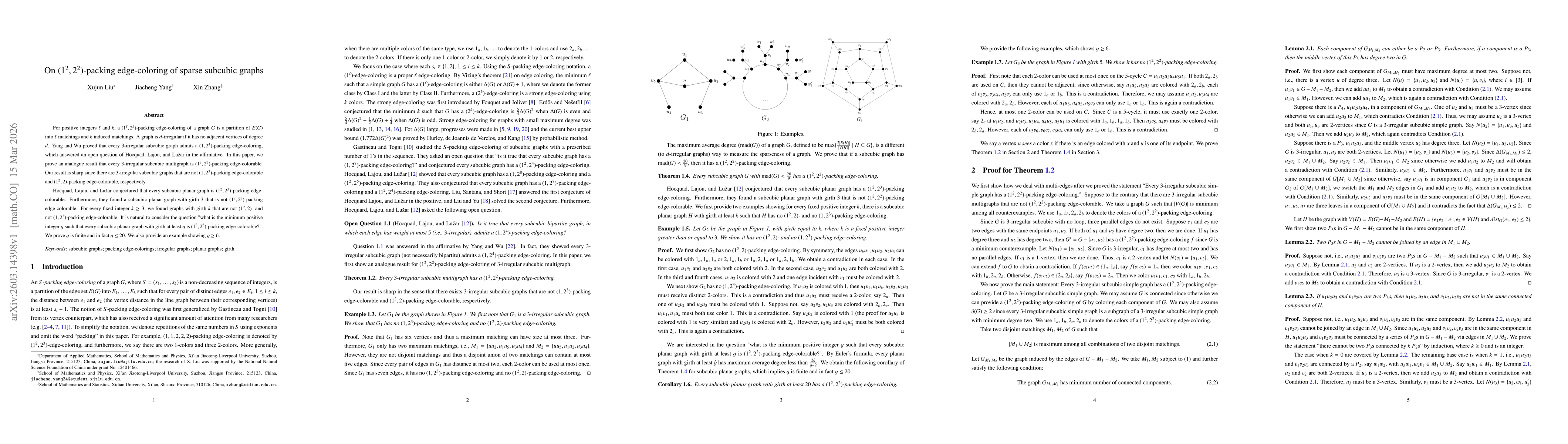 Thumbnail for On $(1^2,2^2)$-packing edge-coloring of sparse subcubic graphs