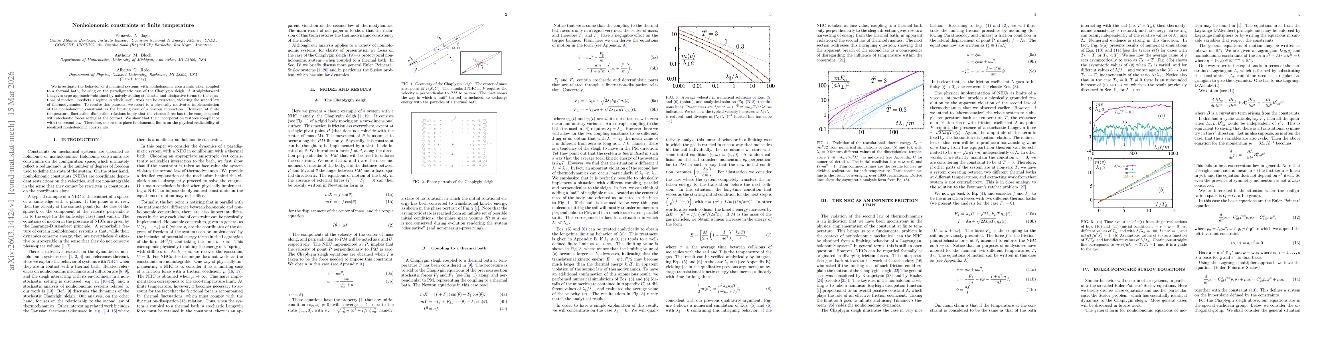 Thumbnail for Nonholonomic constraints at finite temperature