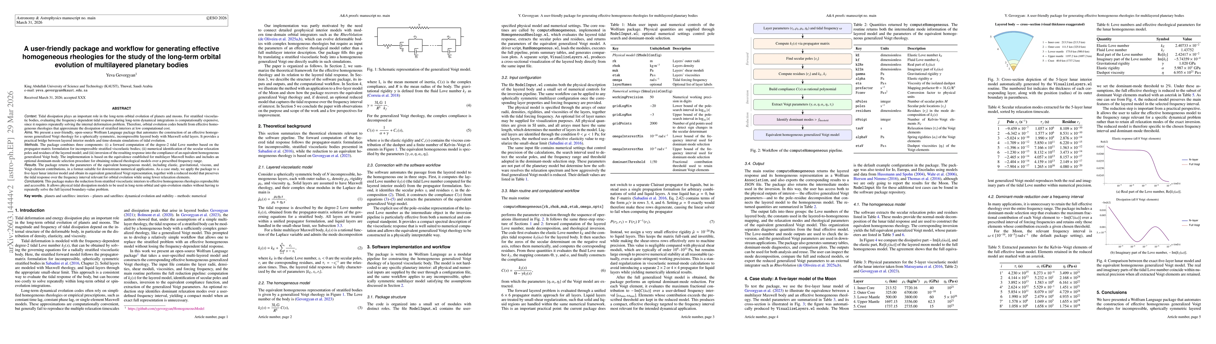 Thumbnail for A user-friendly package and workflow for generating effective homogeneous rheologies for the study of the long-term orbital evolution of multilayered planetary bodies