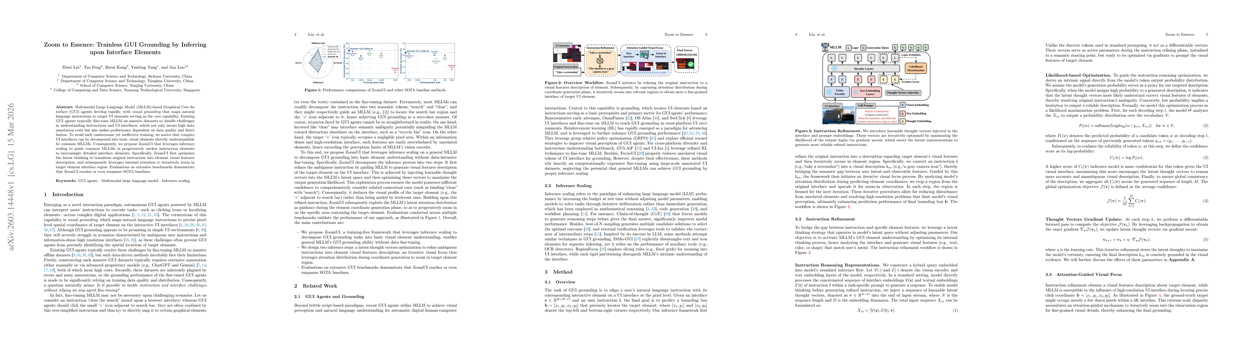 Thumbnail for Zoom to Essence: Trainless GUI Grounding by Inferring upon Interface Elements