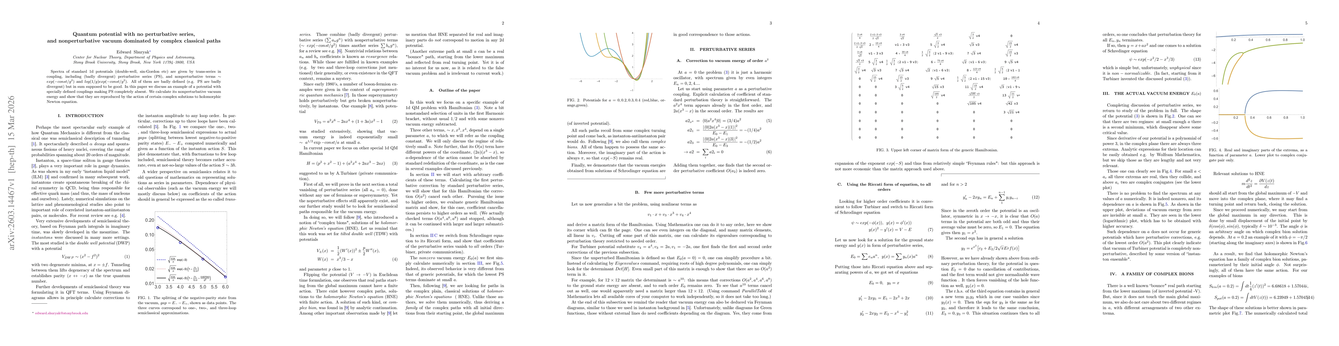 Thumbnail for Quantum potential with no perturbative series, and nonperturbative vacuum dominated by complex classical paths