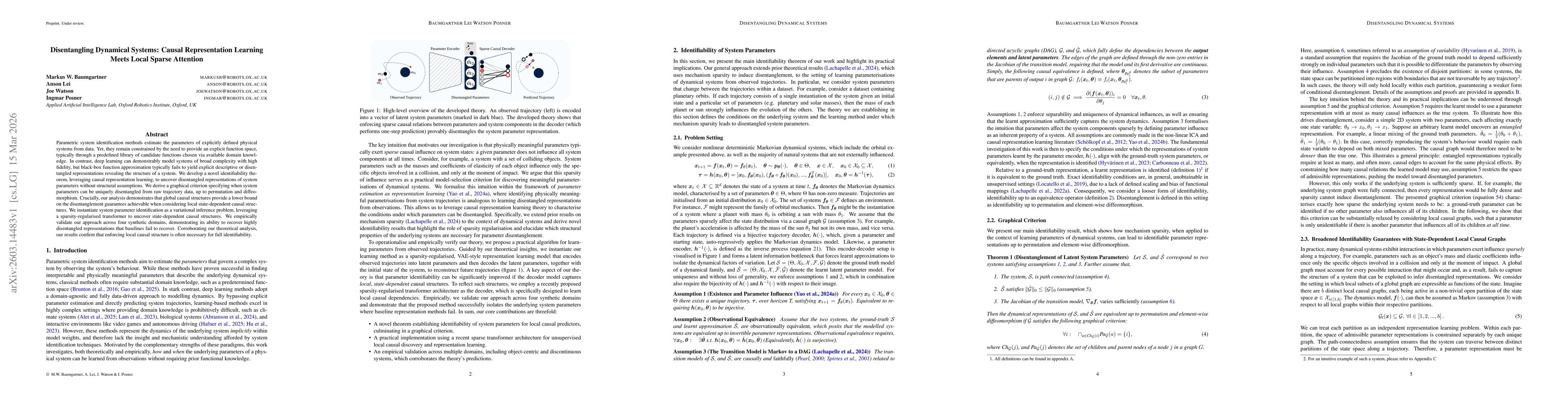 Thumbnail for Disentangling Dynamical Systems: Causal Representation Learning Meets Local Sparse Attention