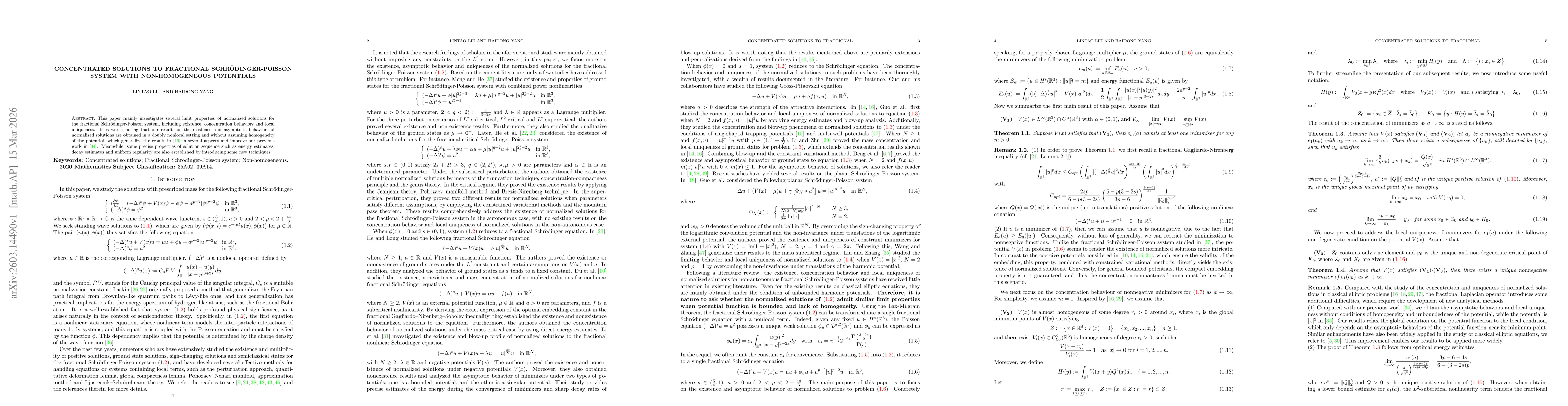 Thumbnail for Concentrated solutions to fractional Schrödinger-Poisson system with non-homogeneous potentials