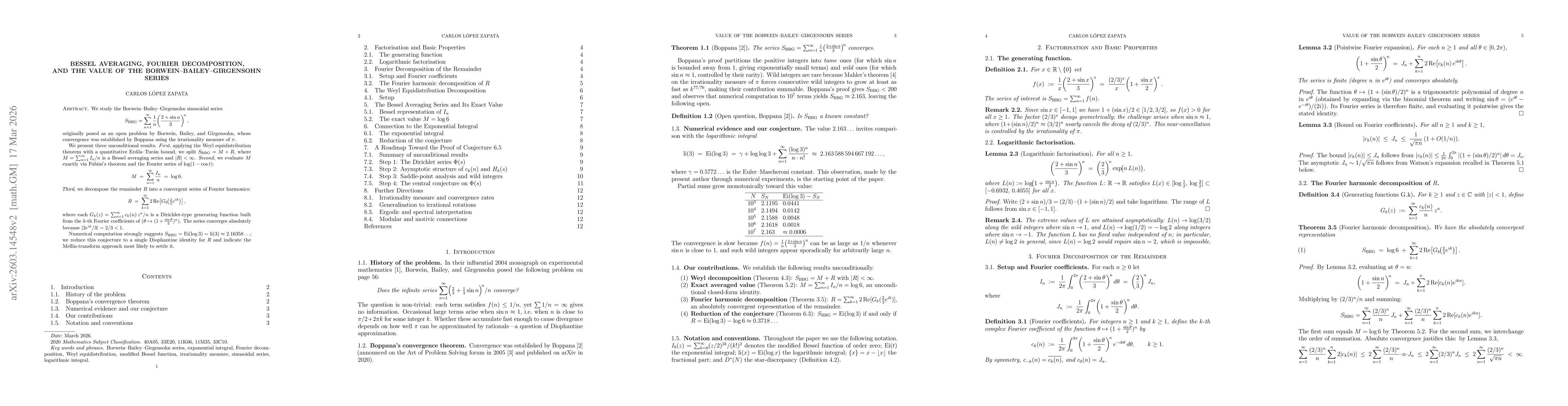Thumbnail for Polylogarithmic Decomposition of a Borwein--Bailey--Girgensohn Series and its Connection to Ei(log 3)