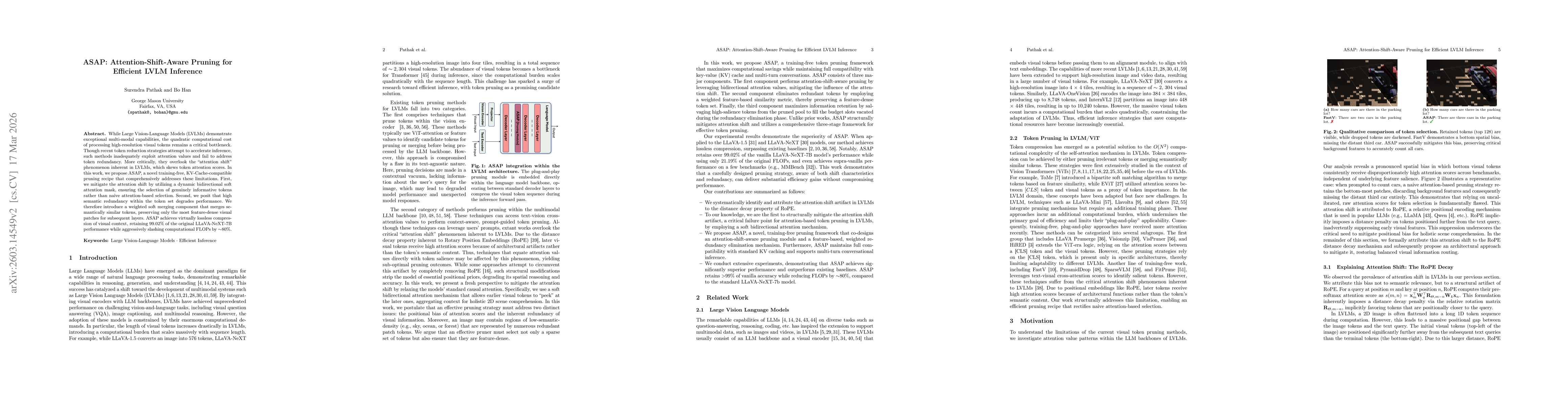 Thumbnail for ASAP: Attention-Shift-Aware Pruning for Efficient LVLM Inference