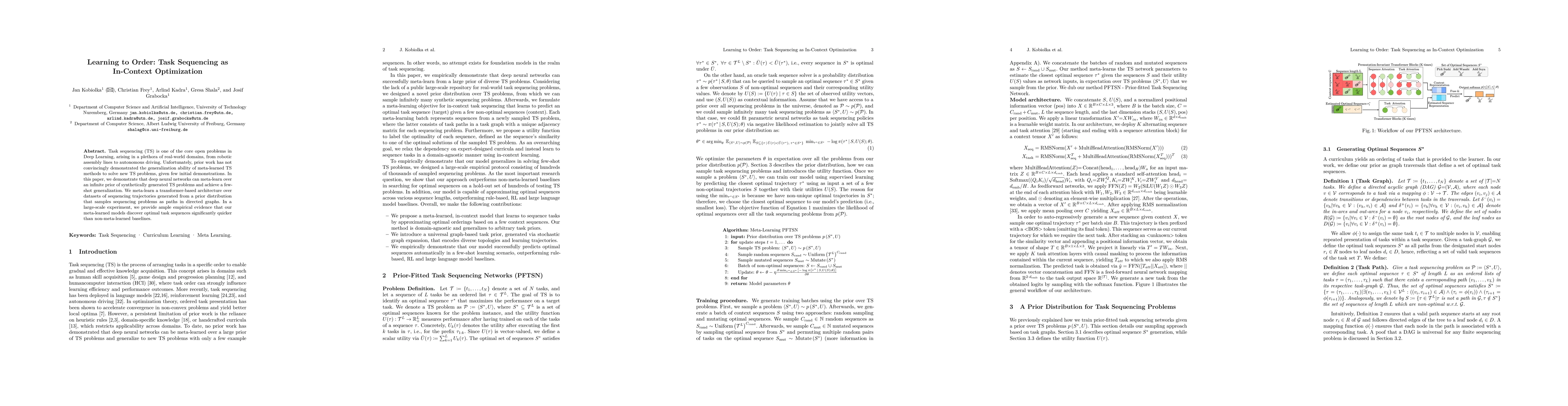 Thumbnail for Learning to Order: Task Sequencing as In-Context Optimization