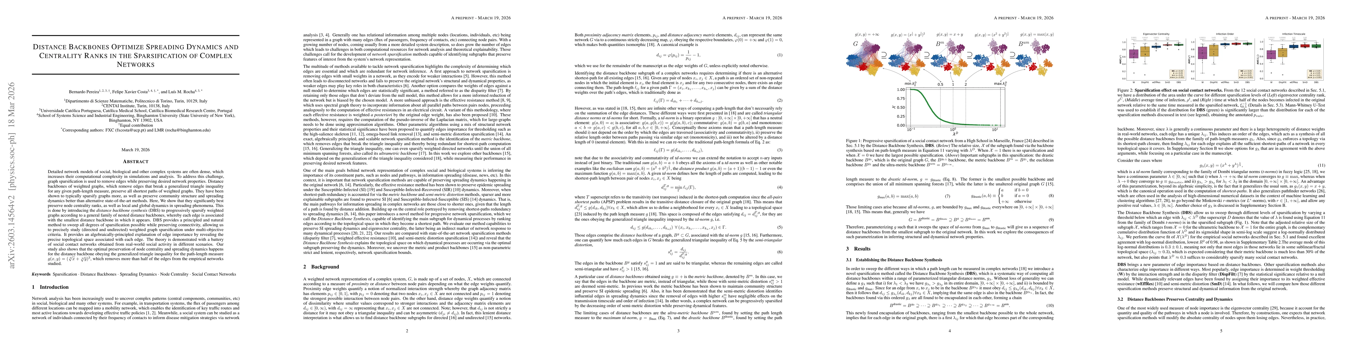 Thumbnail for Distance Backbones Optimize Spreading Dynamics and Centrality Ranks in the Sparsification of Complex Networks
