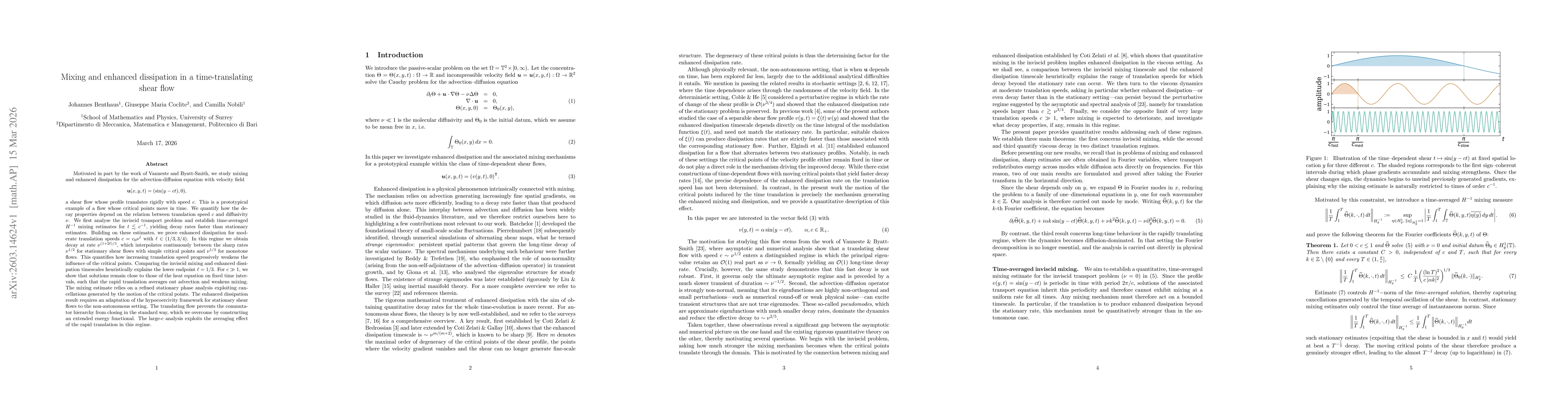 Thumbnail for Mixing and enhanced dissipation in a time-translating shear flow