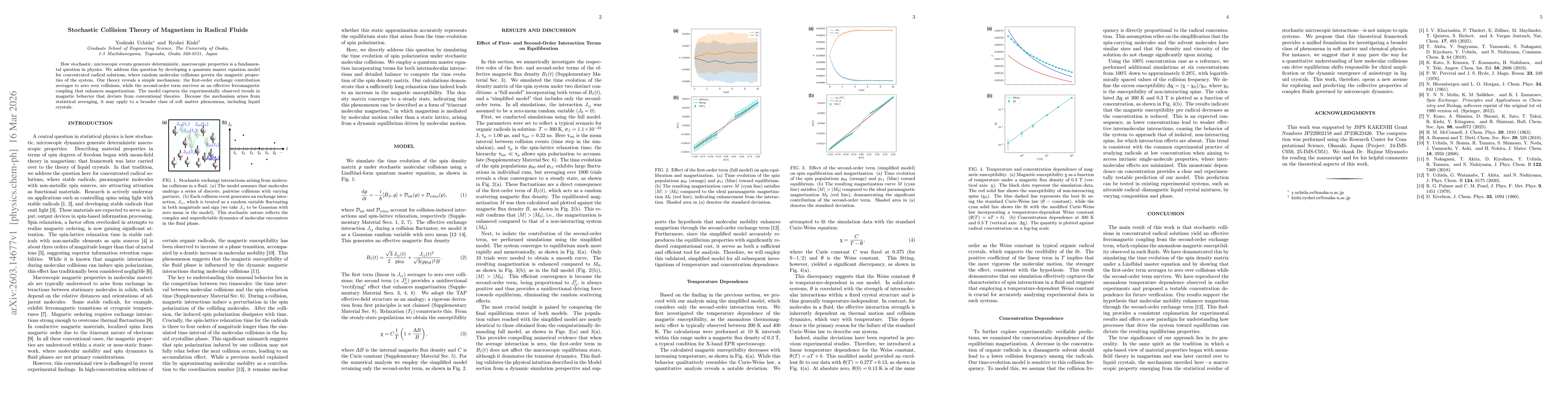 Thumbnail for Stochastic Collision Theory of Magnetism in Radical Fluids